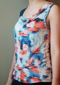 Colorful short sleeve blouse